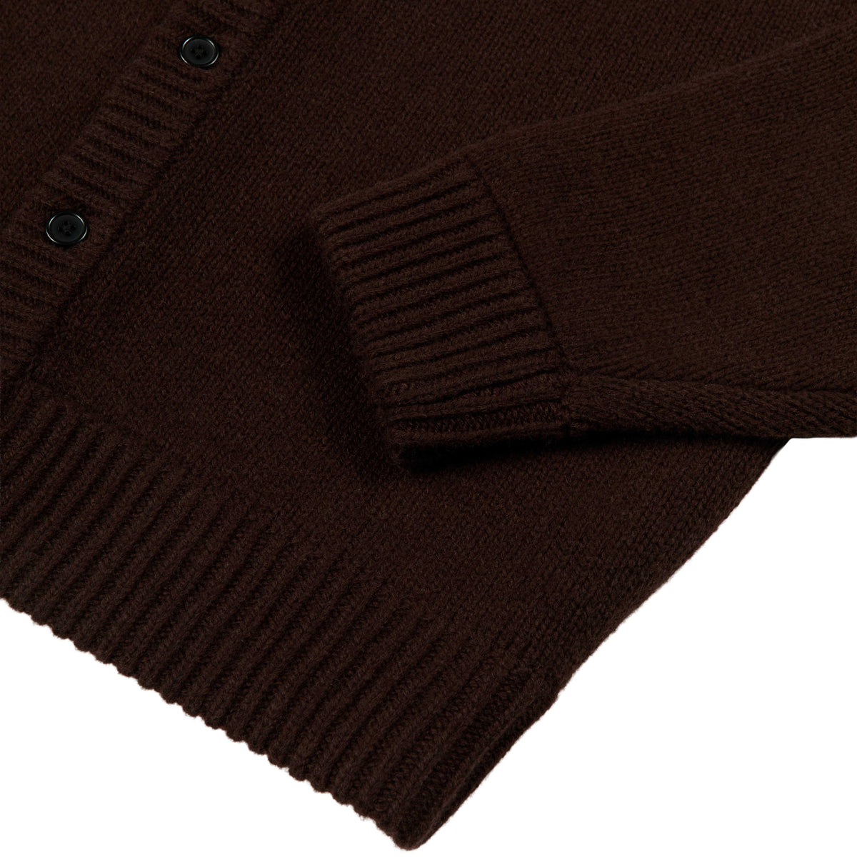 GRAND COLLECTION - Wool Cardigan "Espresso"