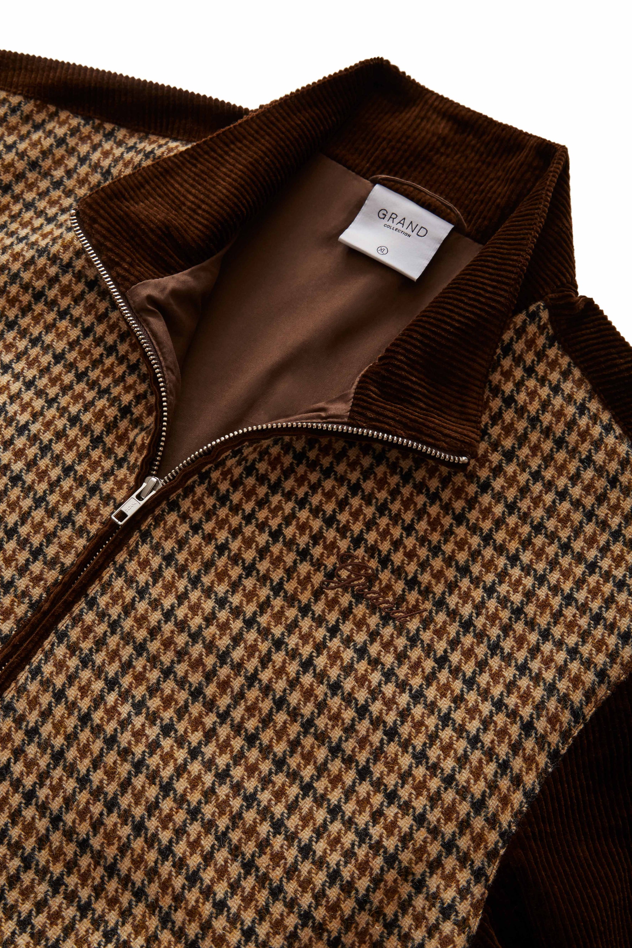 GRAND COLLECTION - Wool Panel Corduroy Jacket "Brown"