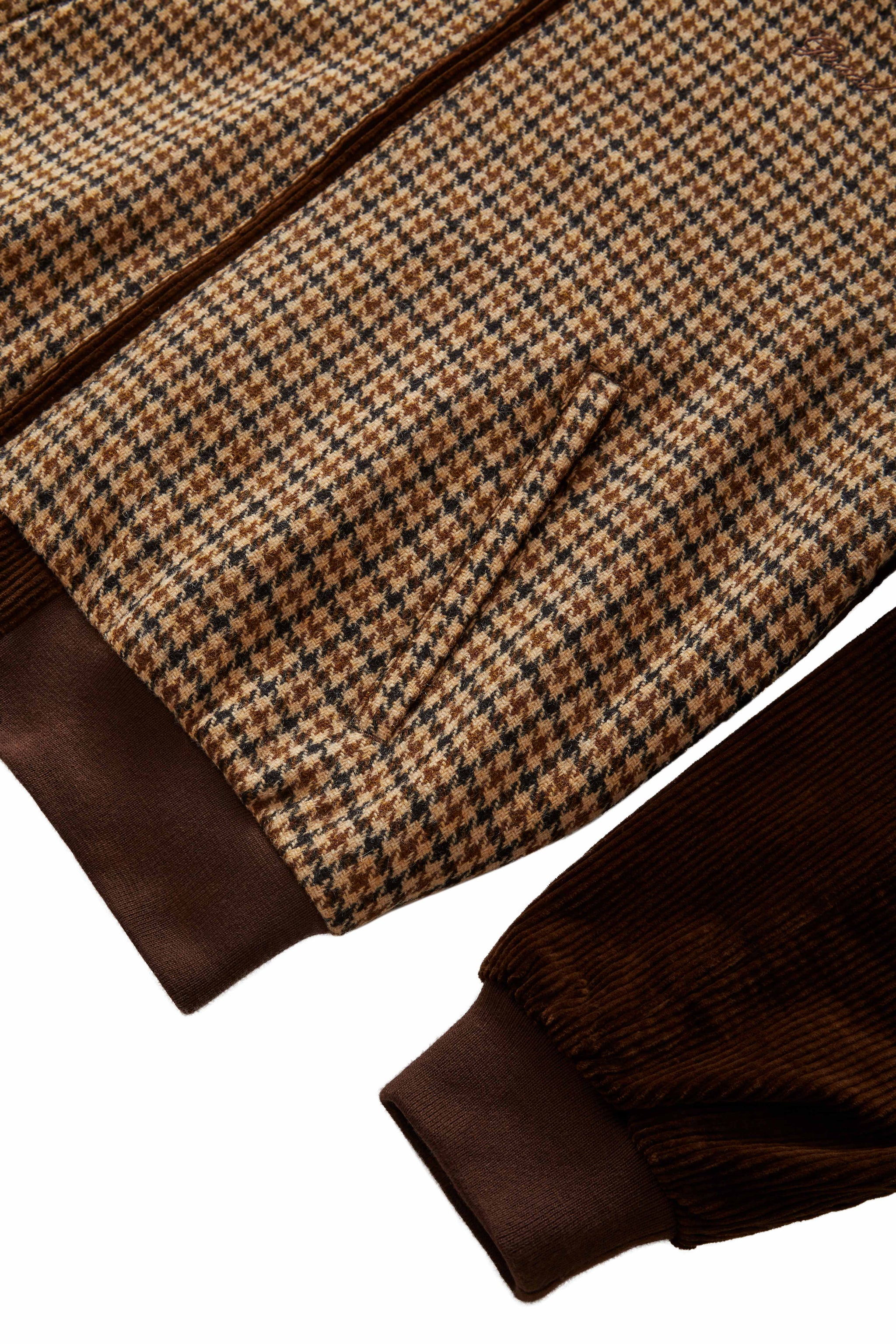 GRAND COLLECTION - Wool Panel Corduroy Jacket "Brown"