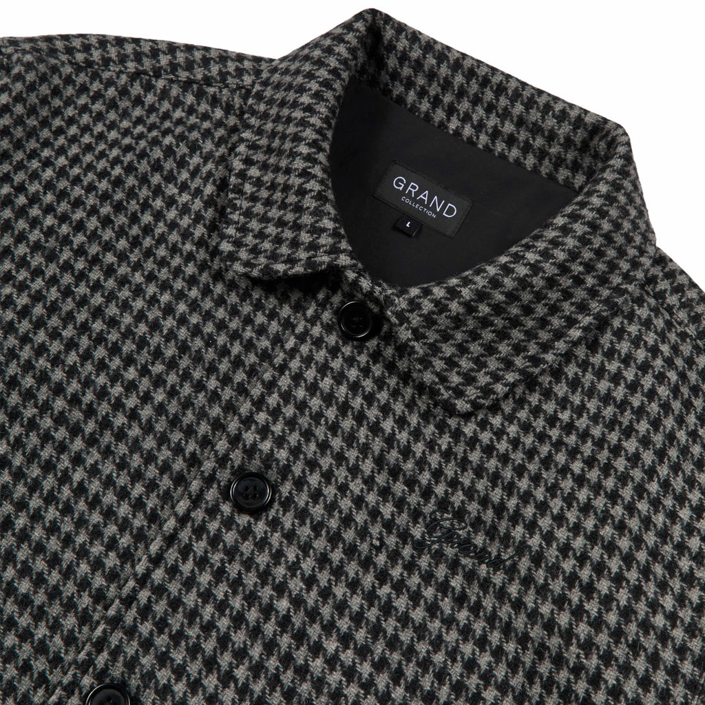 GRAND COLLECTION - Houndstooth Wool Jacket "Black / Grey"