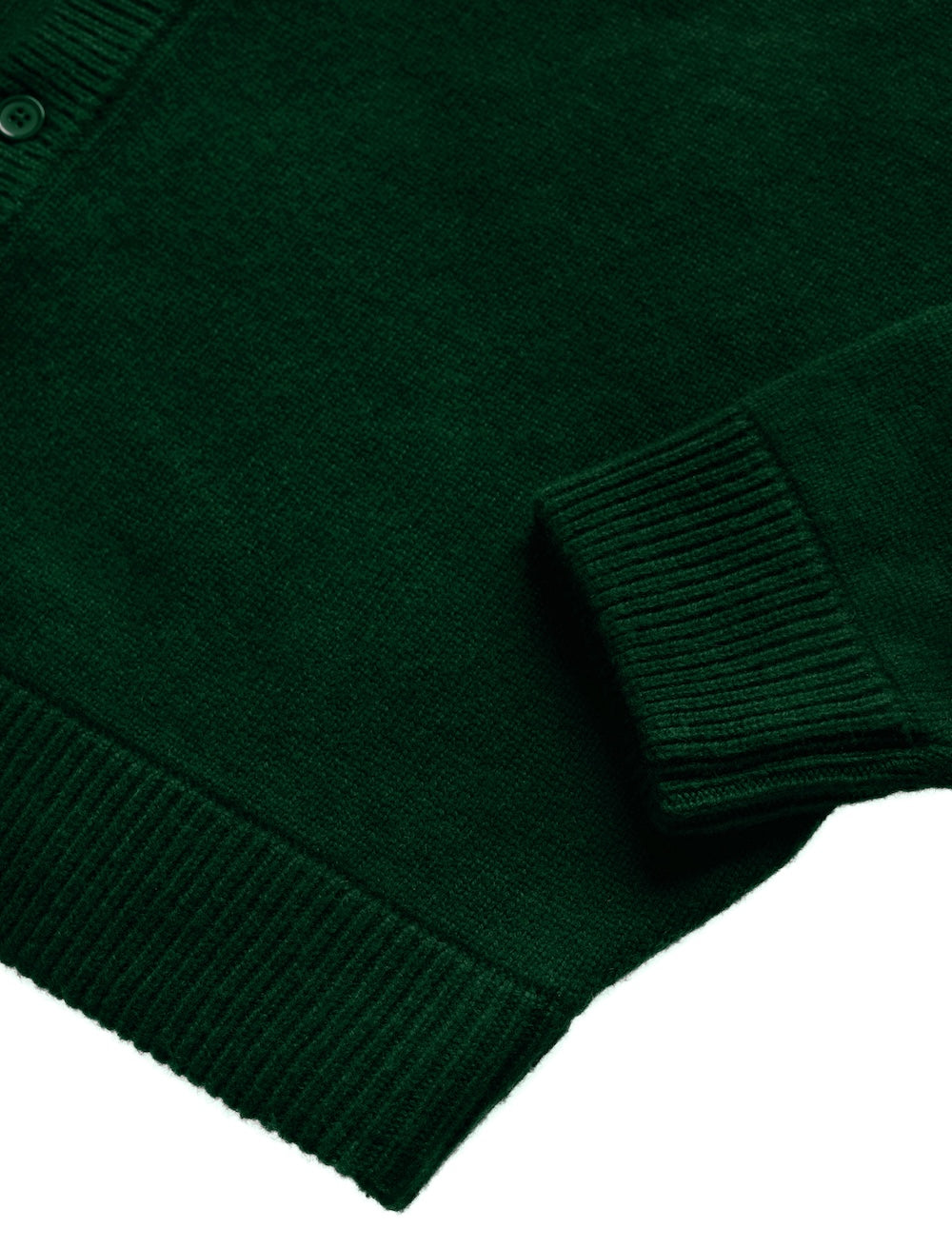 GRAND COLLECTION - Knit Button Up Sweater "Forest Green"