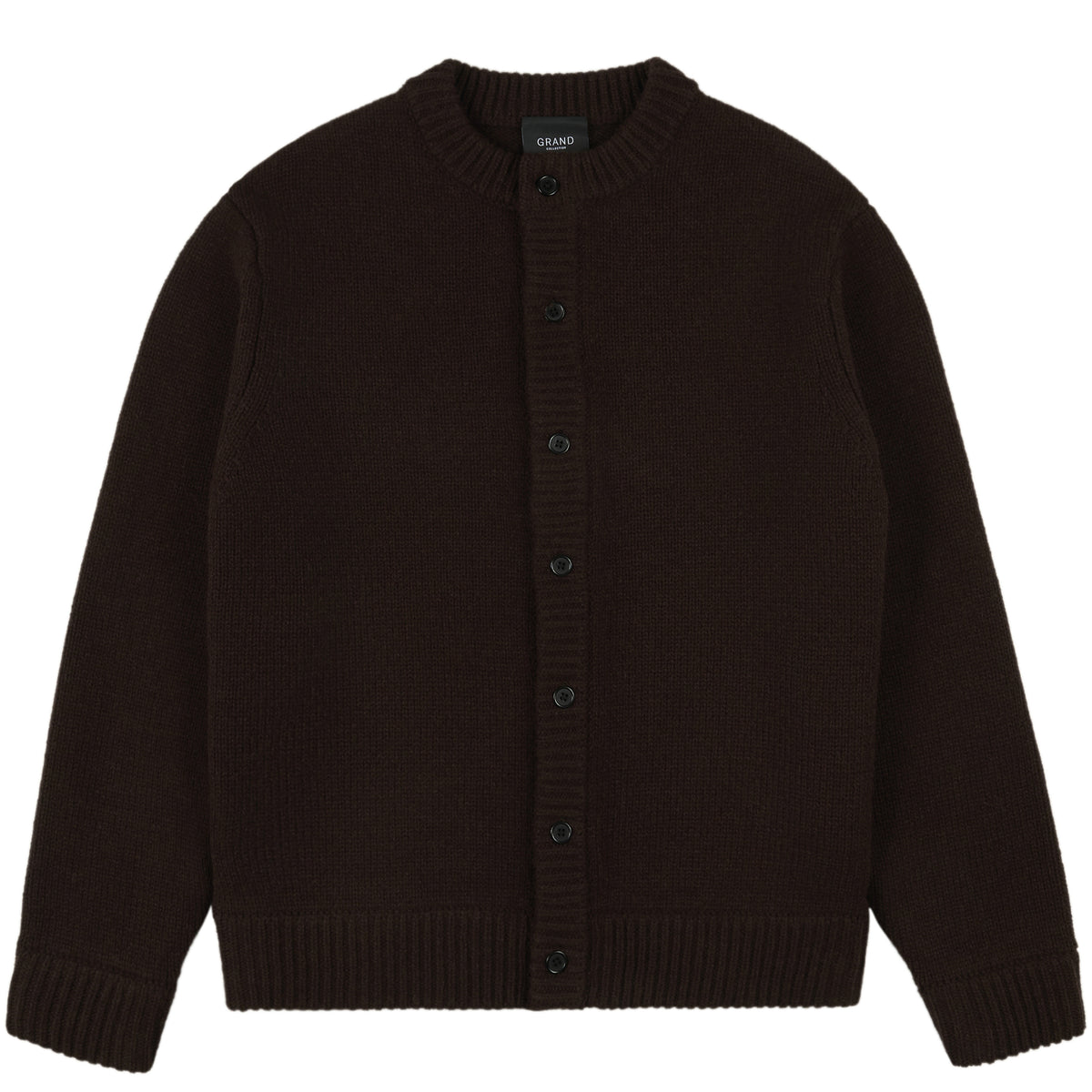 GRAND COLLECTION - Wool Cardigan "Espresso"