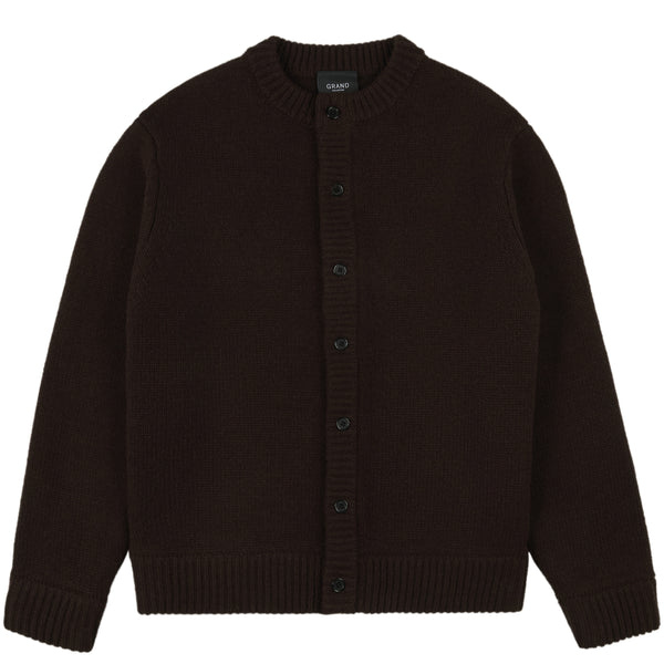 GRAND COLLECTION - Wool Cardigan "Espresso"
