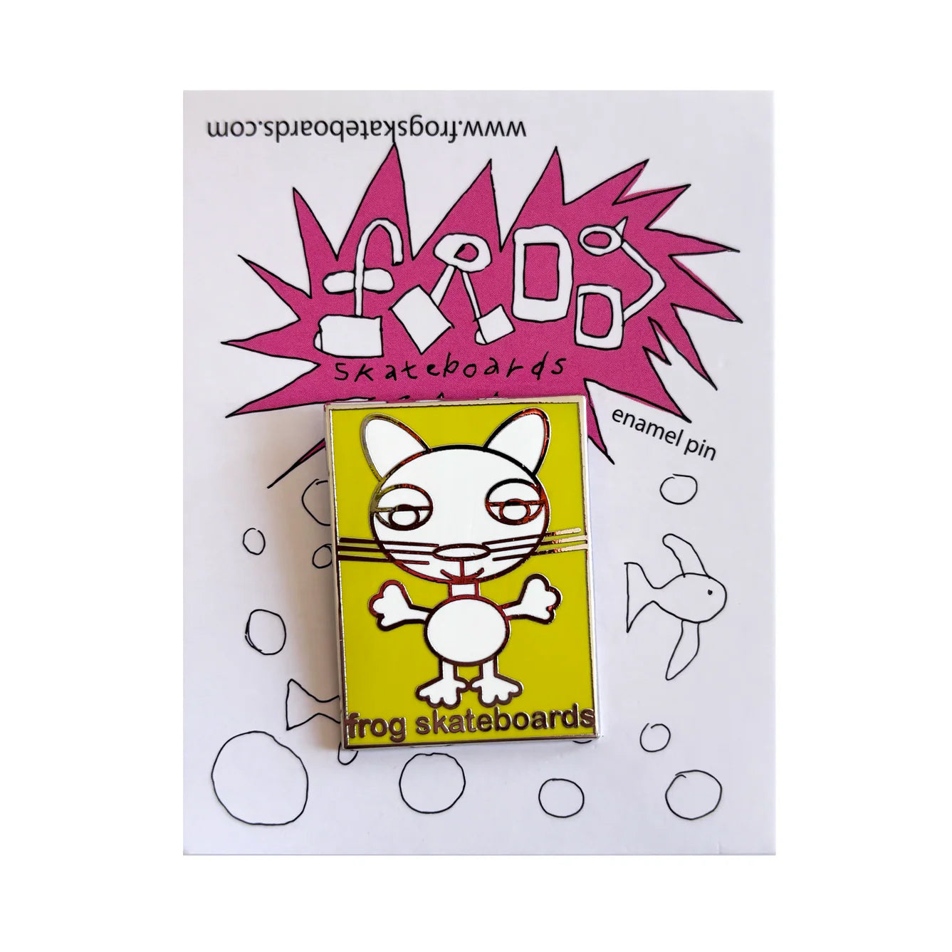 FROG SKATEBOARDS - Yellow Cat Pin "Yellow”