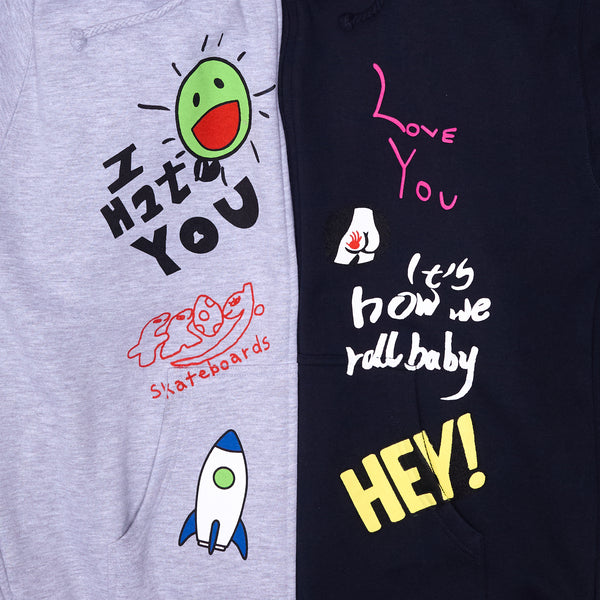 FROG SKATEBOARDS - Love/Hate Zip Hoodie "Navy"