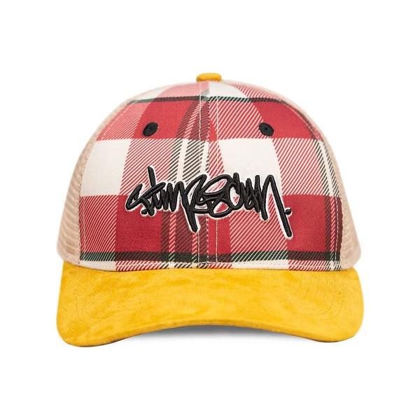 TIME SCAN - SCRIPT MESH CAP "Flannel"