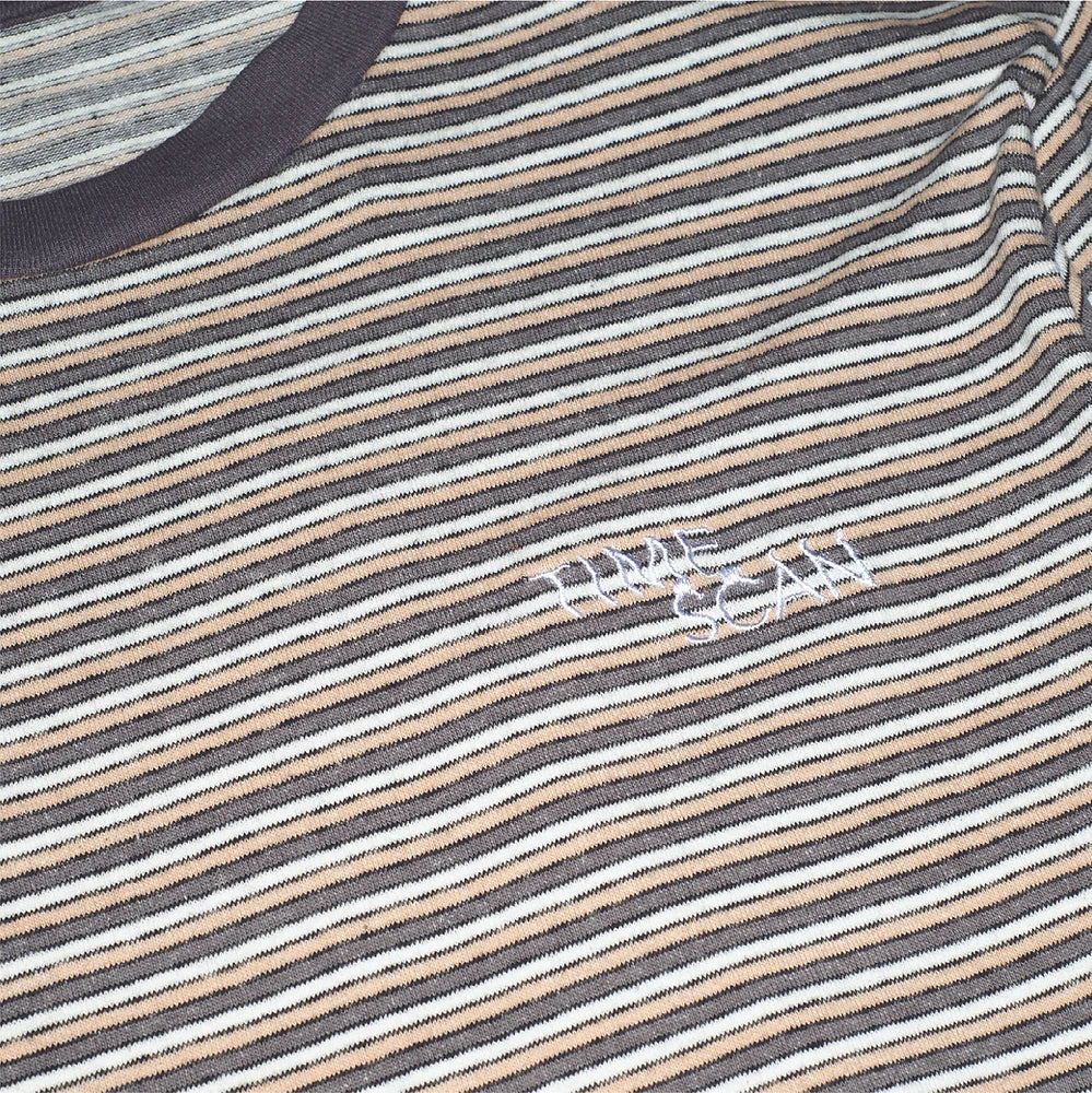 TIME SCAN - Border L/s tee "Brown"