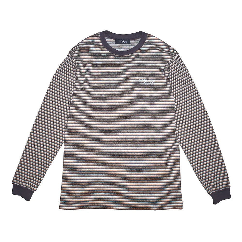 TIME SCAN - Border L/s tee "Brown"
