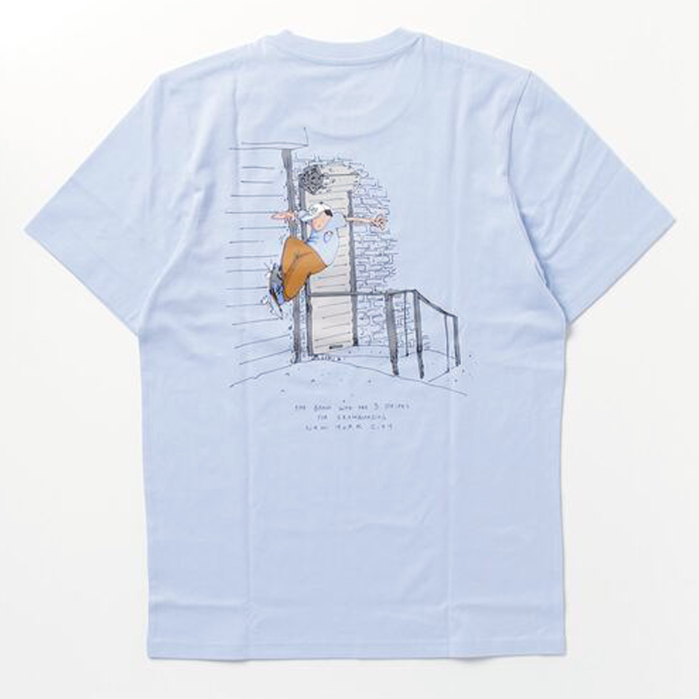 ADIDAS SKATE BOARDING -  H JONES SS TEE "BLUE"