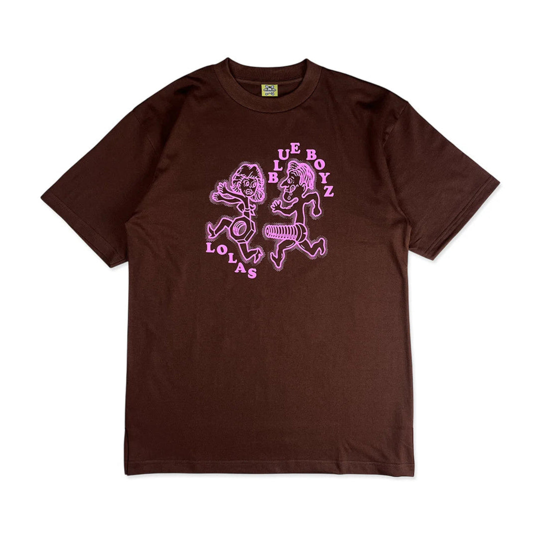 LOLA'S HARD WARE x Blue Boyz -  Bolt Chaser Tee "Brown"