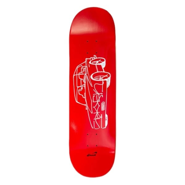 SNACK SKATEBOARDS - "TEAM WHIP"  RED "7.875"