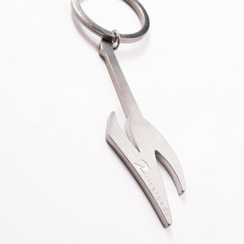 2 RISER PADS - Guitar Keychain "Silver"