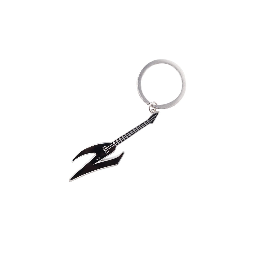 2 RISER PADS - Guitar Keychain "Silver"