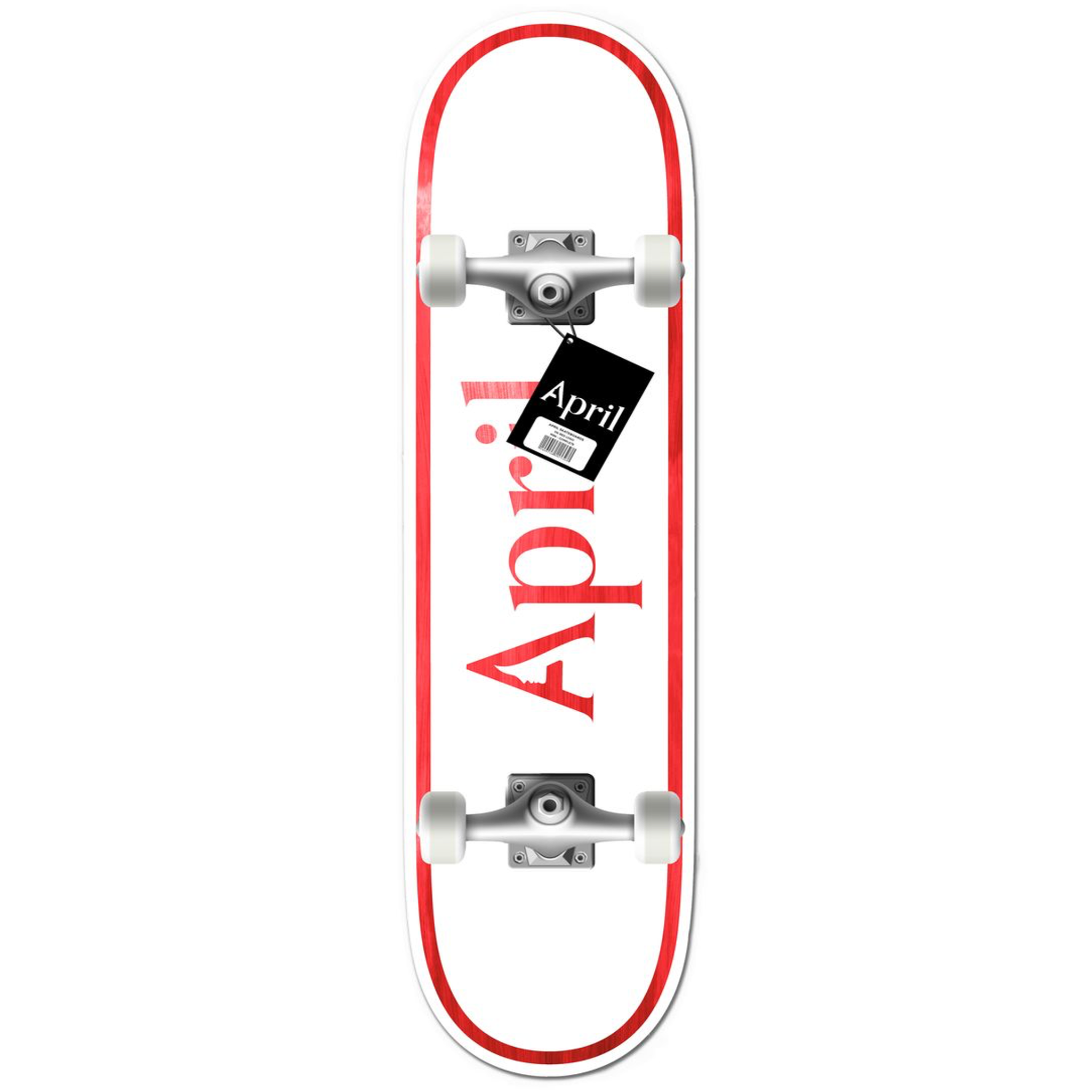 APRIL SKATEBOARDS - OG LOGO COMPLETE DECK "Red" 7.5"