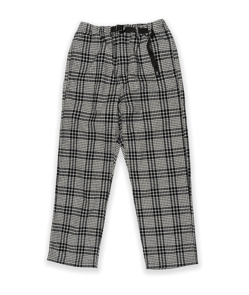 DANCER - Belted Tartan Simple Pant "Black"
