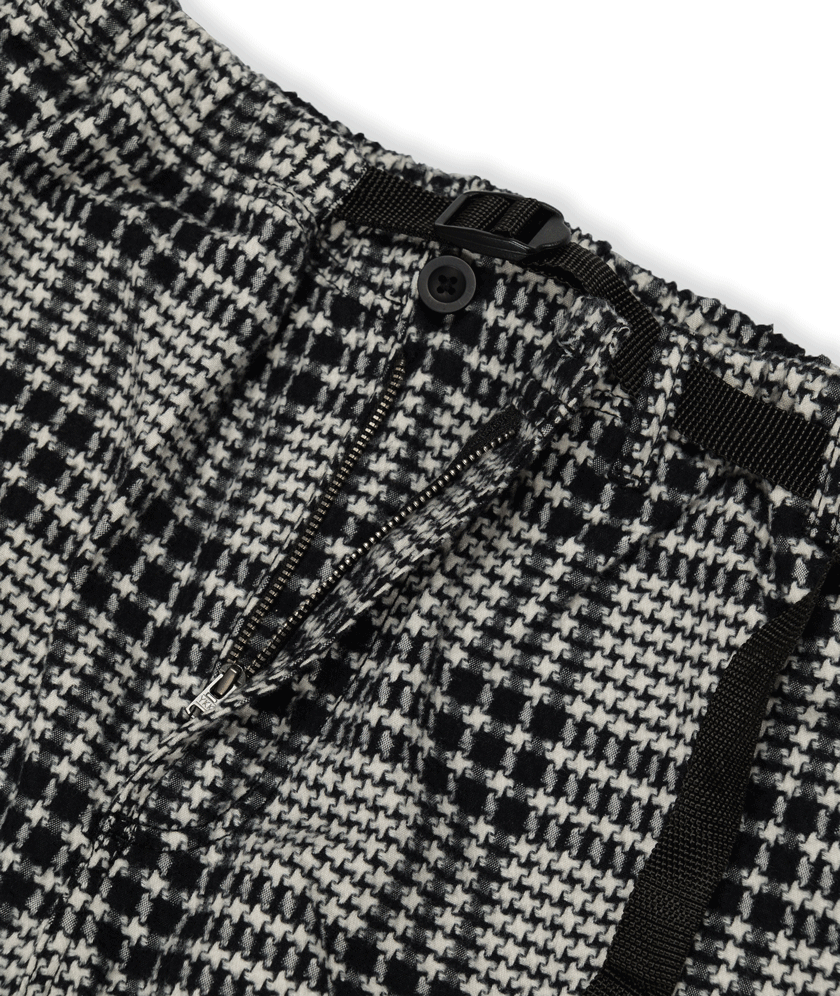 DANCER - Belted Tartan Simple Pant "Black"