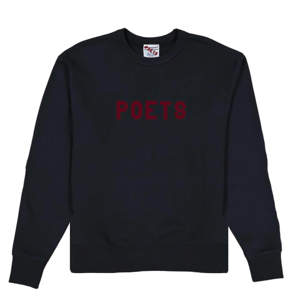 POETS - OG POETS FLOCKED CREW  "Black"