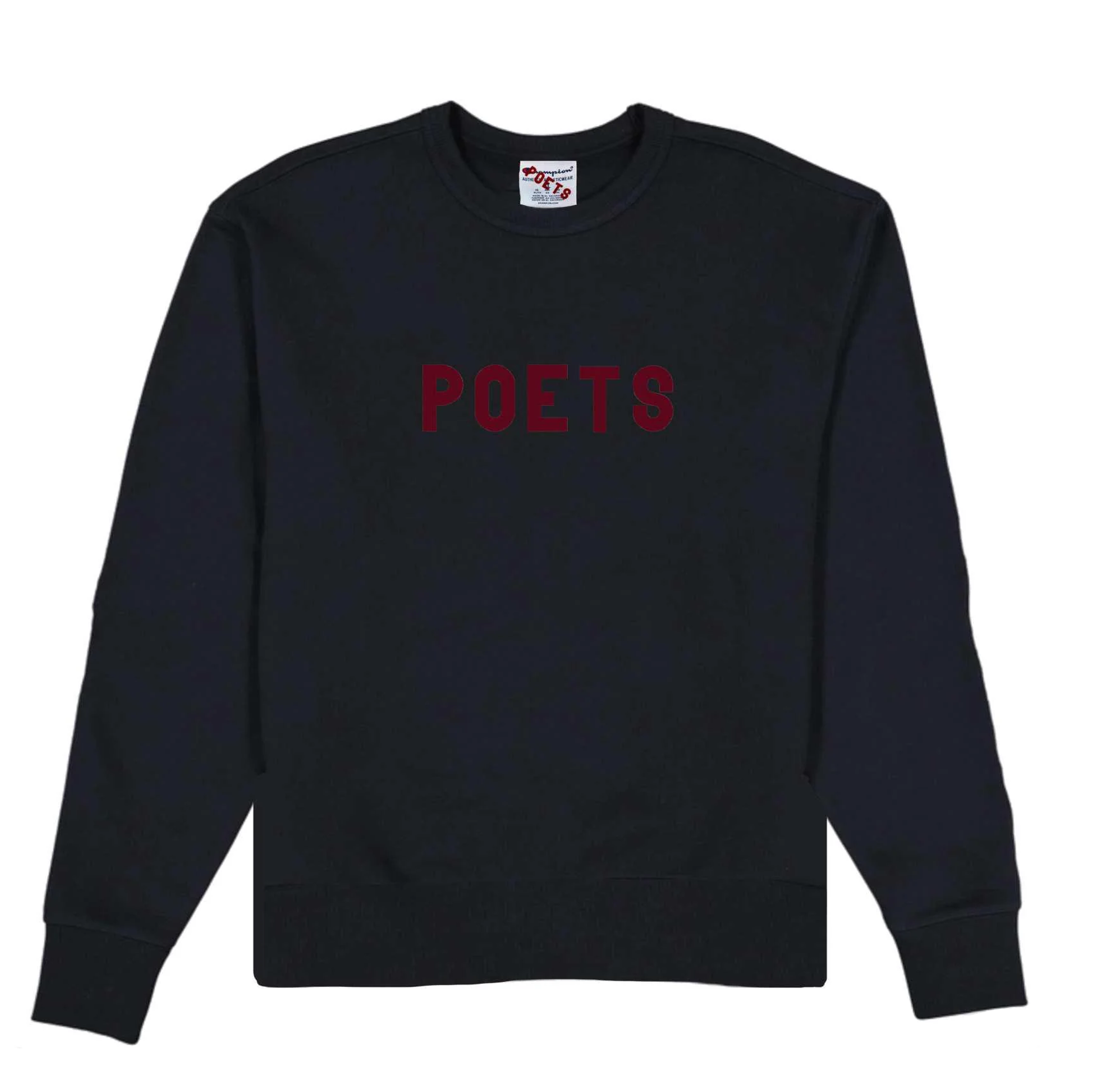 POETS - OG POETS FLOCKED CREW  "Black"