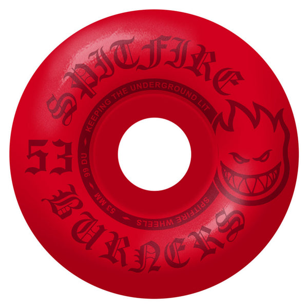 SPITFIRE WHEELS - BURNERS BigHead Shape 99DURO 53mm Red