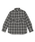 DANCER - Double Pocket Tartan Overshirt "Black"