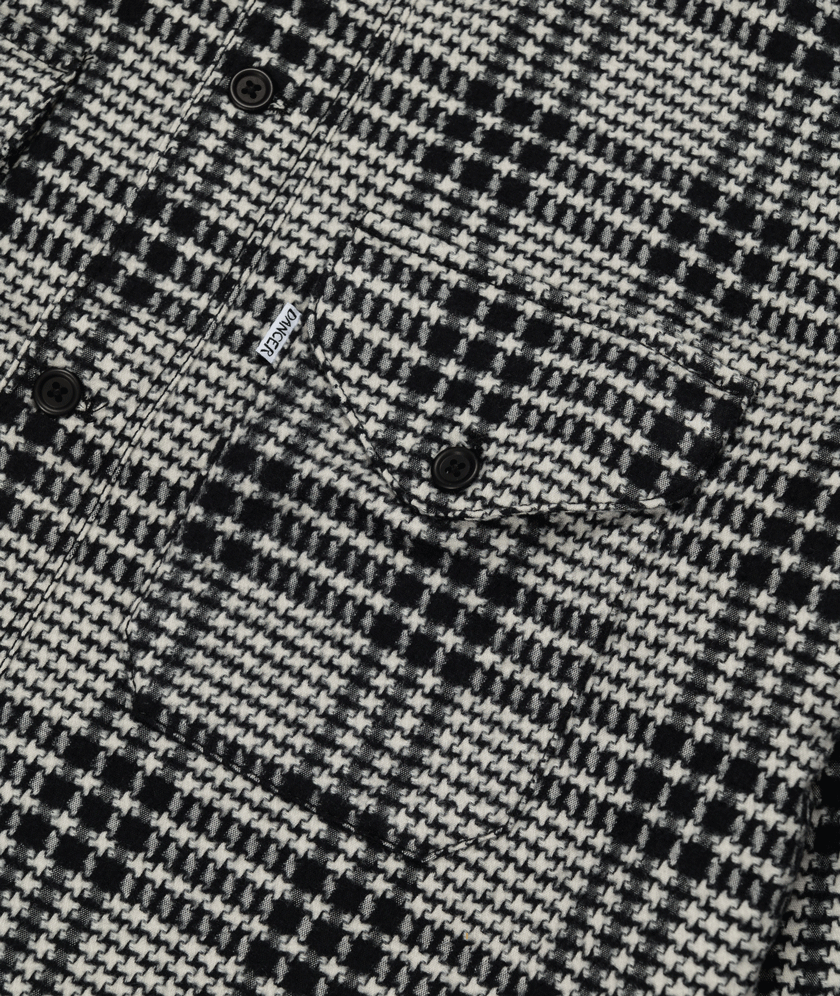 DANCER - Double Pocket Tartan Overshirt "Black"