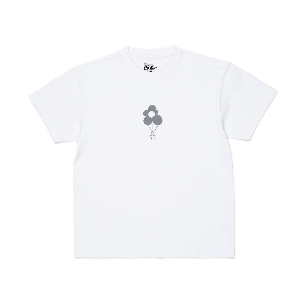 DANCER - Reflective Flower Logo Tee  "White"