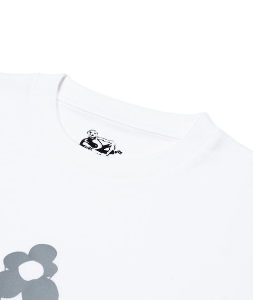 DANCER - Reflective Flower Logo Tee  "White"