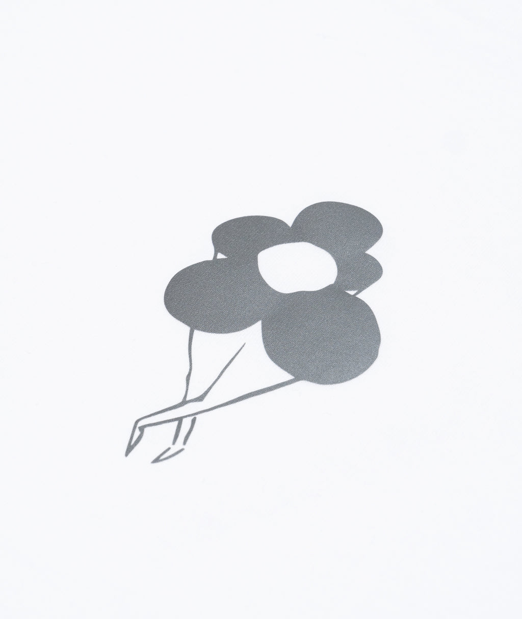 DANCER - Reflective Flower Logo Tee  "White"