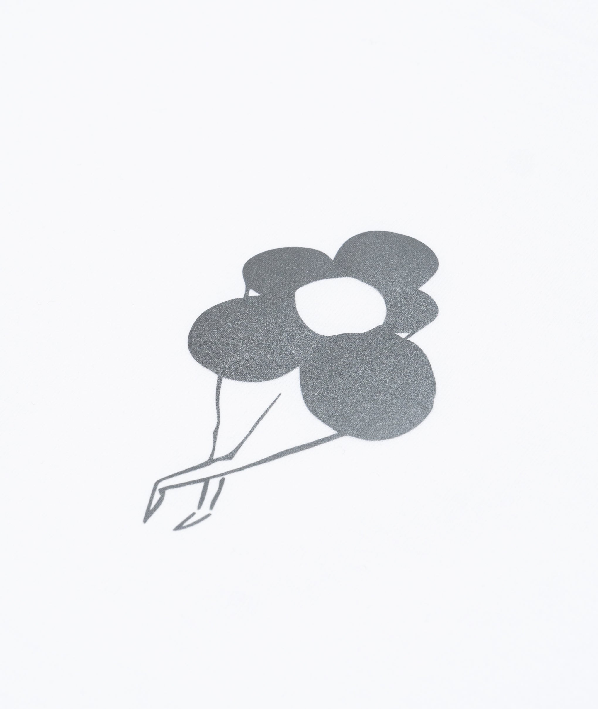 DANCER - Reflective Flower Logo Tee  "White"