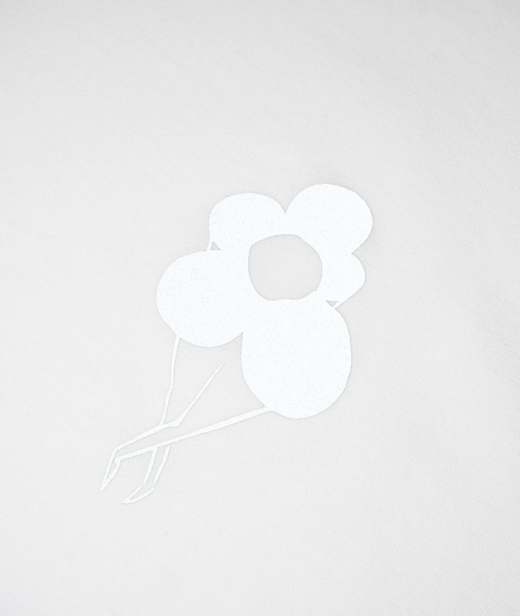 DANCER - Reflective Flower Logo Tee  "White"