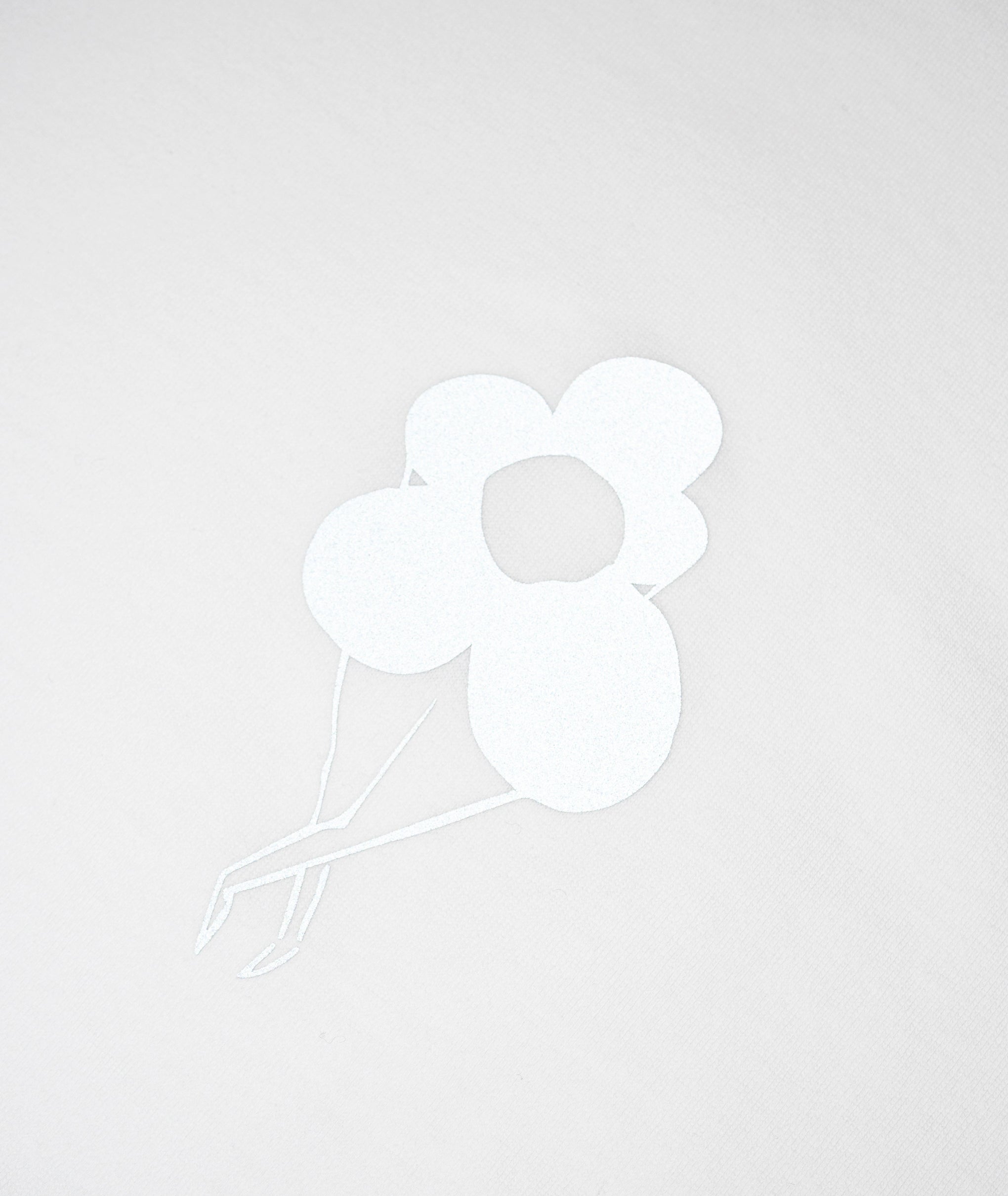 DANCER - Reflective Flower Logo Tee  "White"