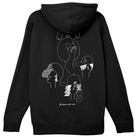 5BORO - 5B X S.M. NY HEADS HOODY "Black"
