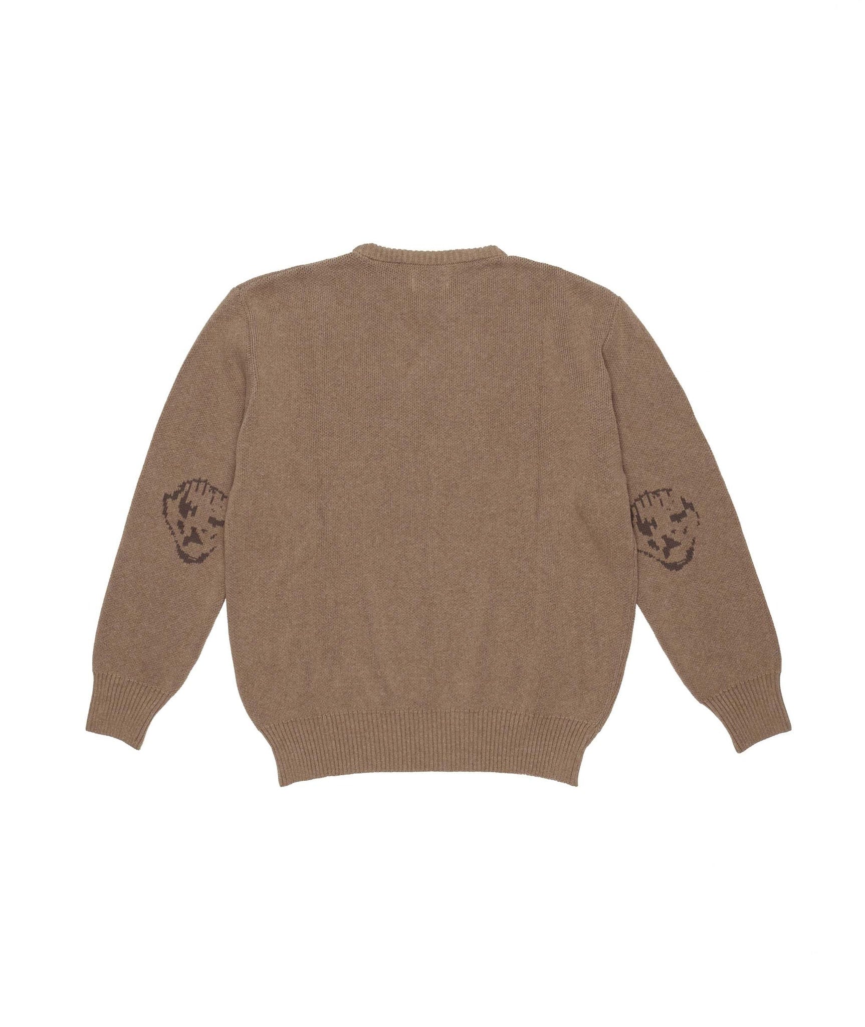 DANCER - Elbow Logo Crew Knit "Beige"