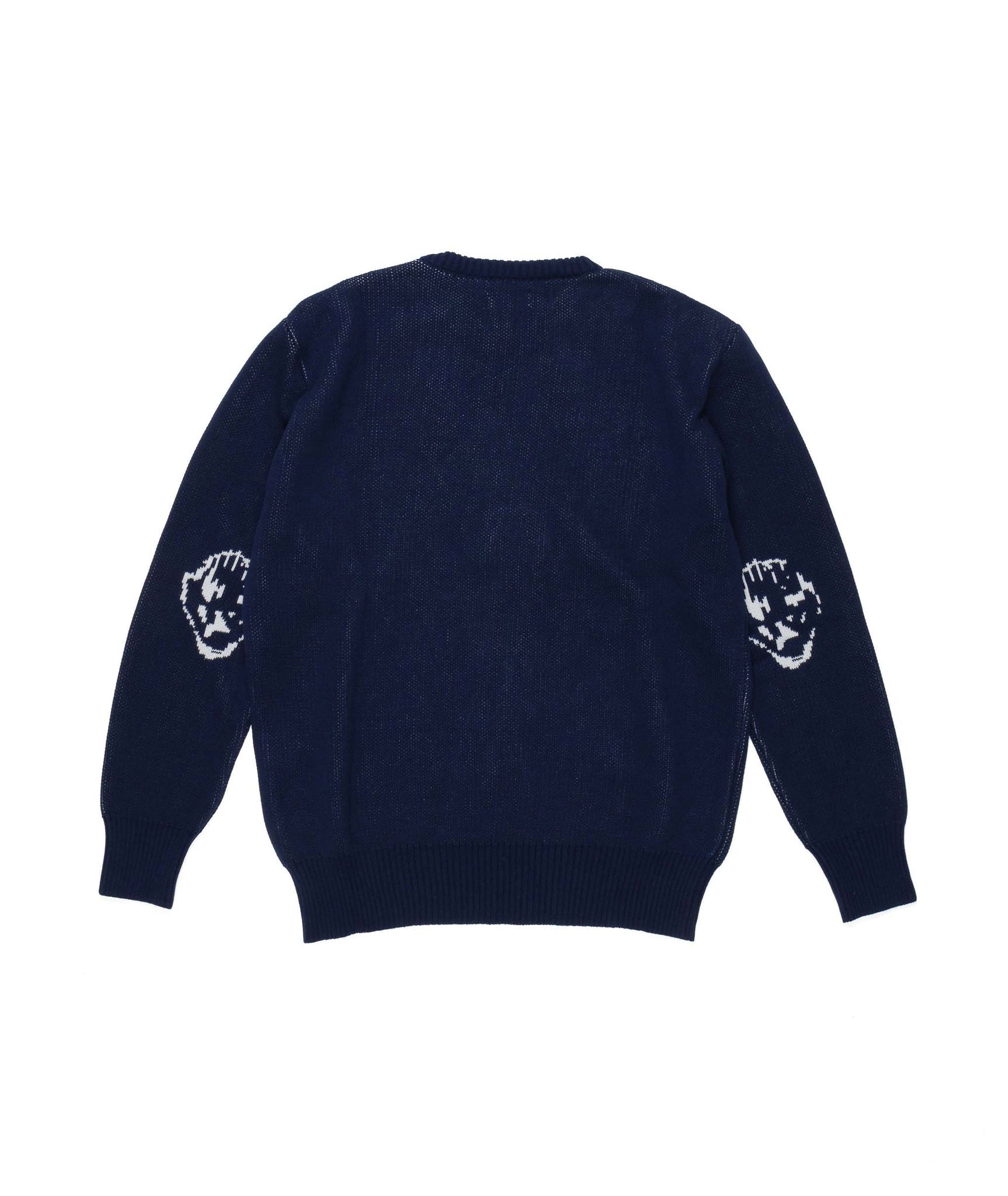 DANCER - Elbow Logo Crew Knit "Navy"