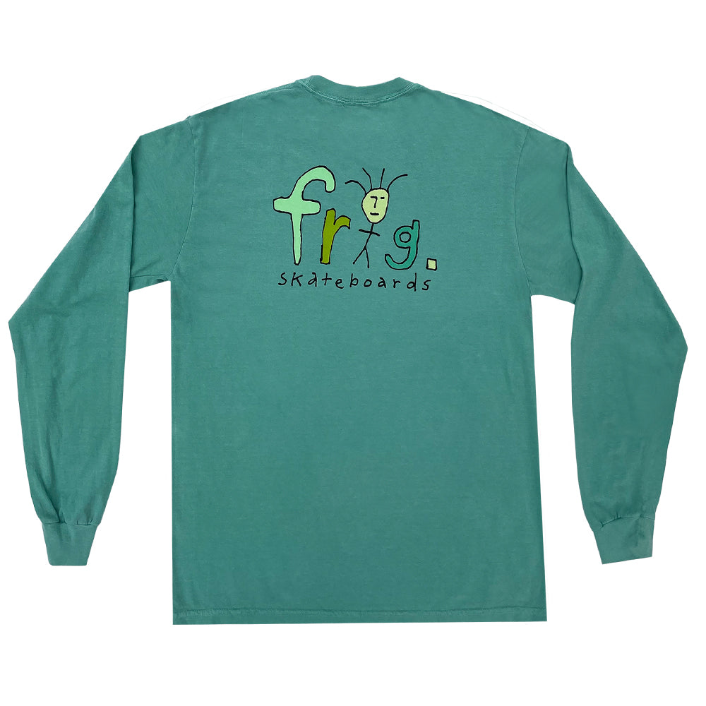 FROG SKATEBOARDS -  Frog Man Logo Pigment Dyed L/S Tee "Grass Green"