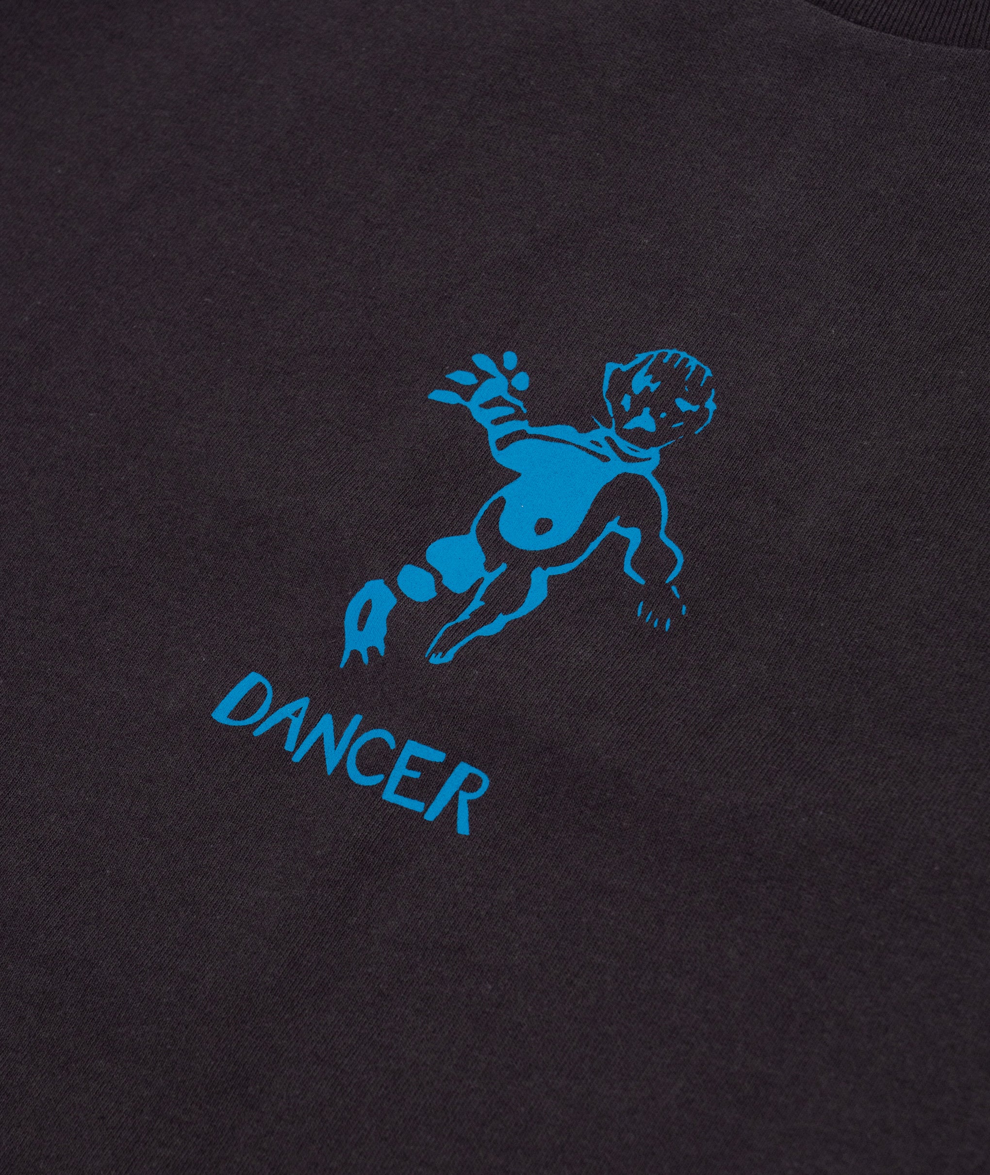 DANCER - OG Logo Tee "Charcoal w/ Blue"