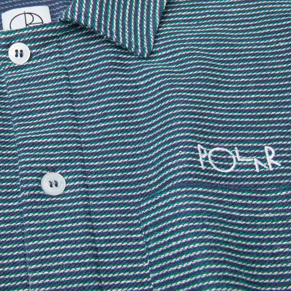 POLAR - Patterened Shirt - Stripe Navy/Green
