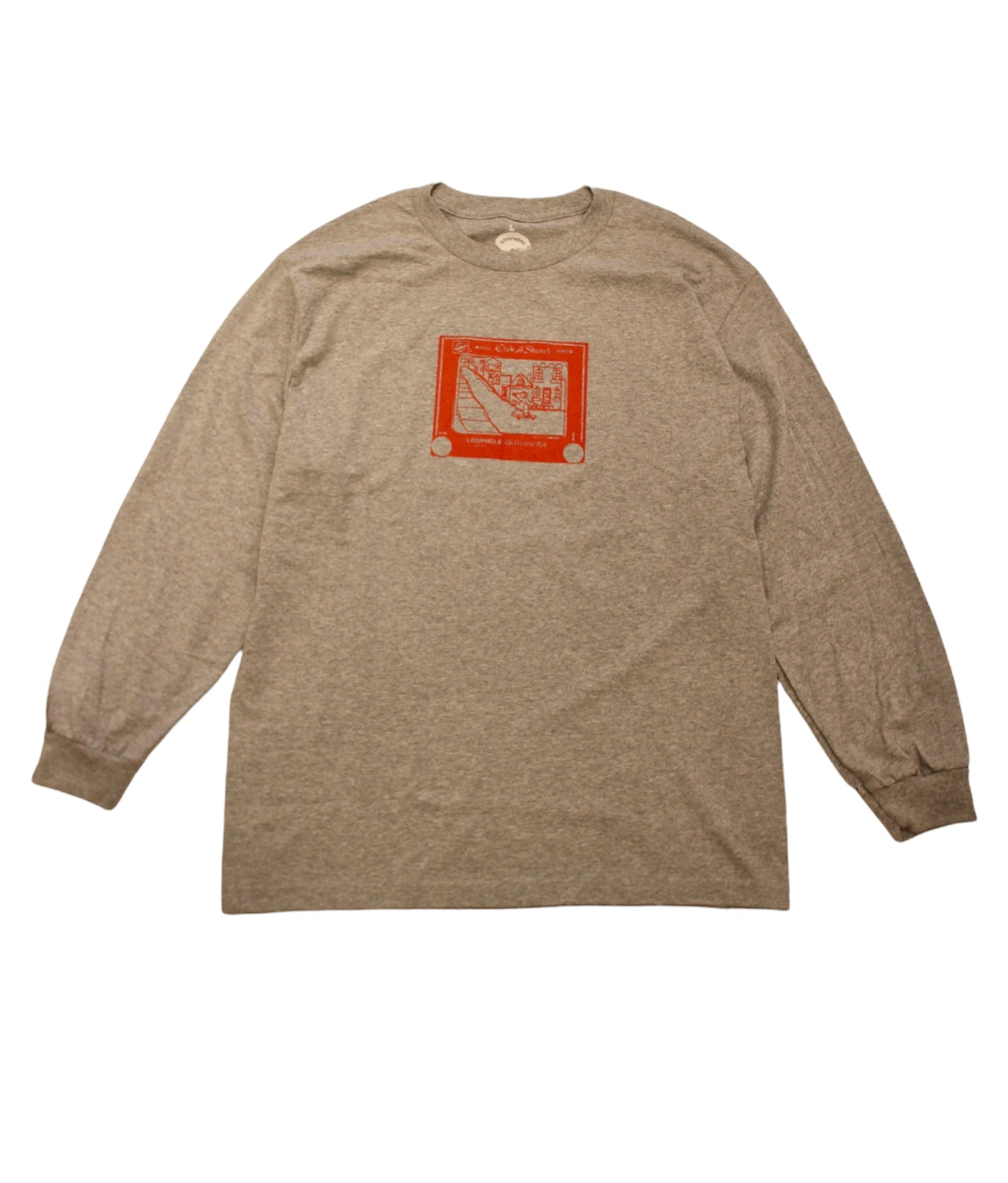 LOOPHOLE WHEELS - Etch Long Sleeve Tee "Heather Grey"