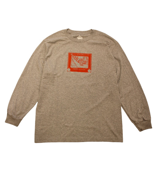 LOOPHOLE WHEELS - Etch Long Sleeve Tee "Heather Grey"