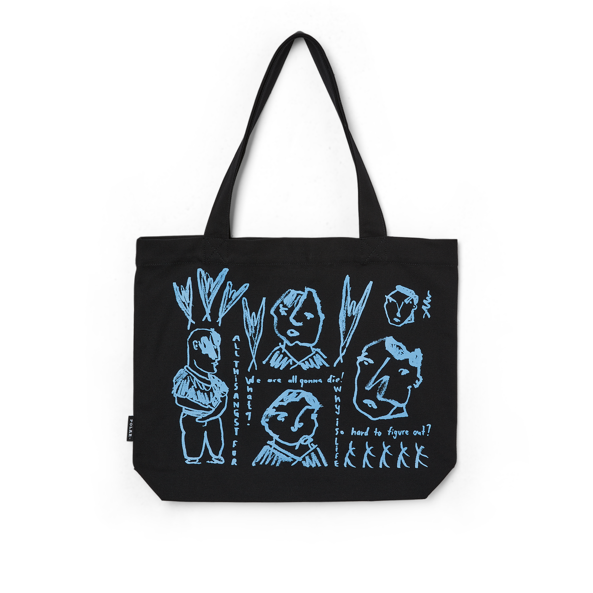 POLAR - Candelabro Doodle Tote Bag "Black"