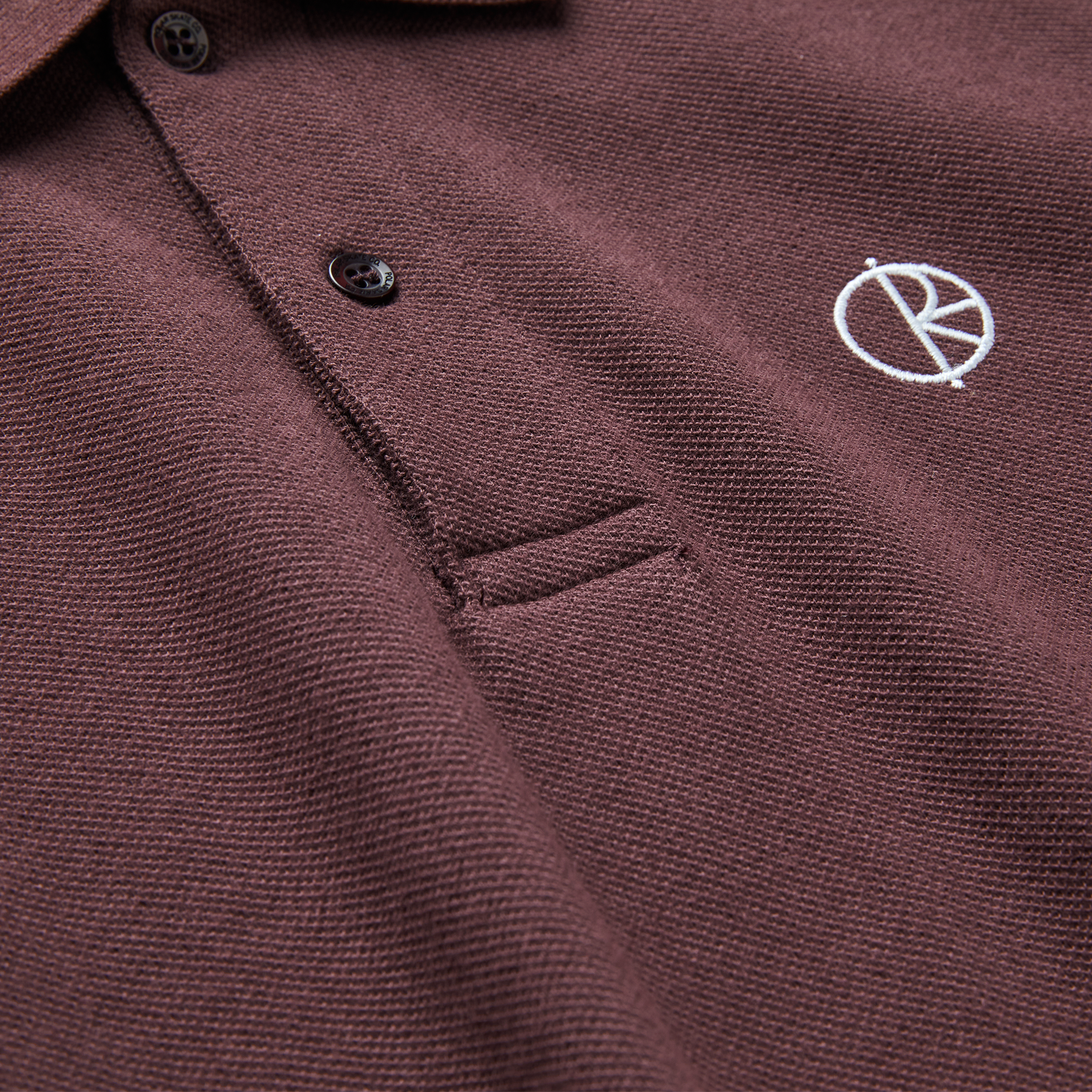 POLAR - Polo Longsleeve "Bordeaux"