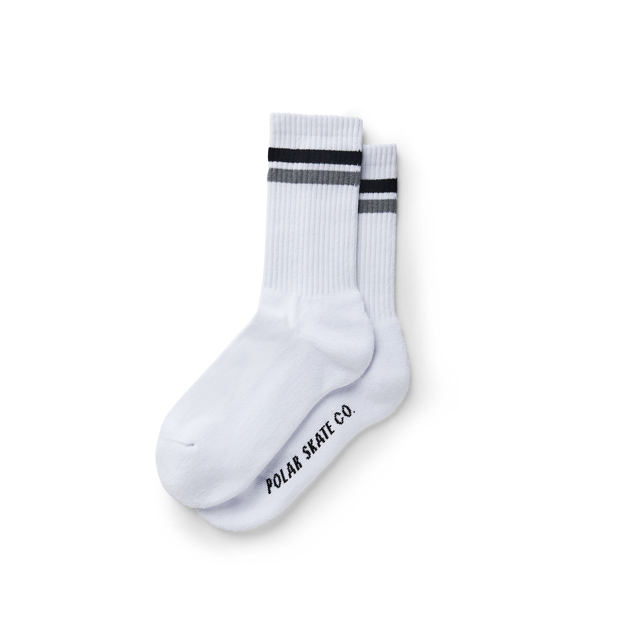 POLAR - Stripe Socks "White / Black / Grey "