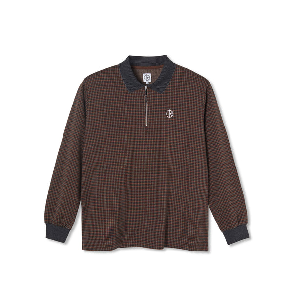 POLAR - Jacques Polo Longsleeve Shirt "Grey Brown"