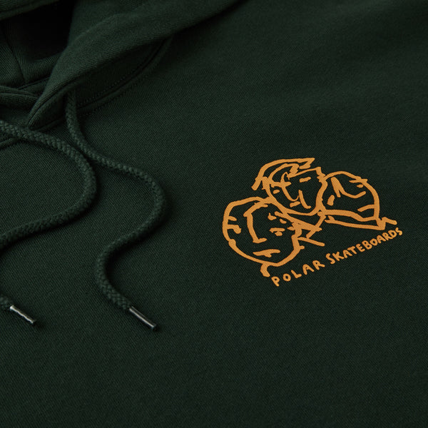 POLAR - Lunch Doodle Hoodie "Dark Green"