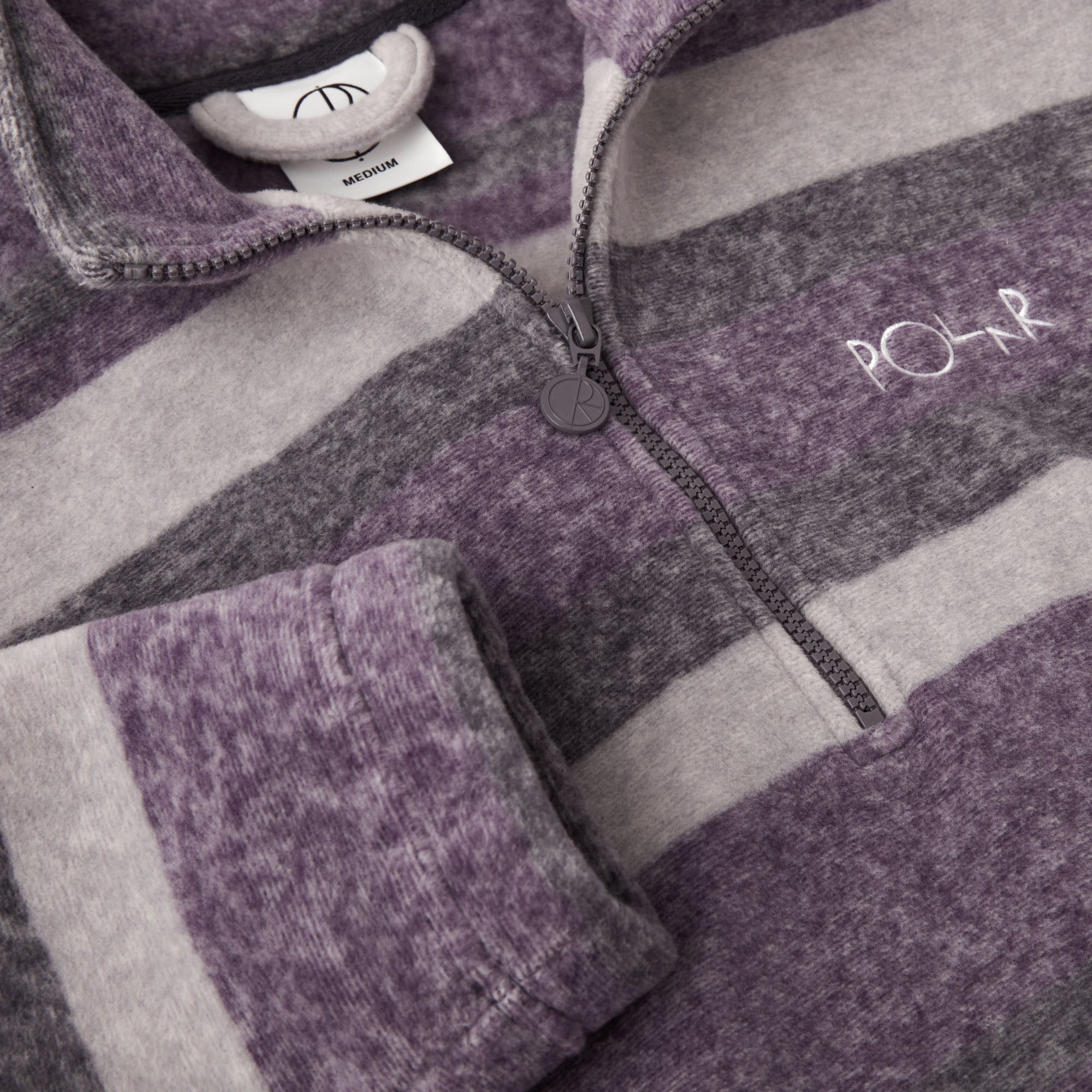 POLAR - Stripe Fleece Pullover "Light Purple"