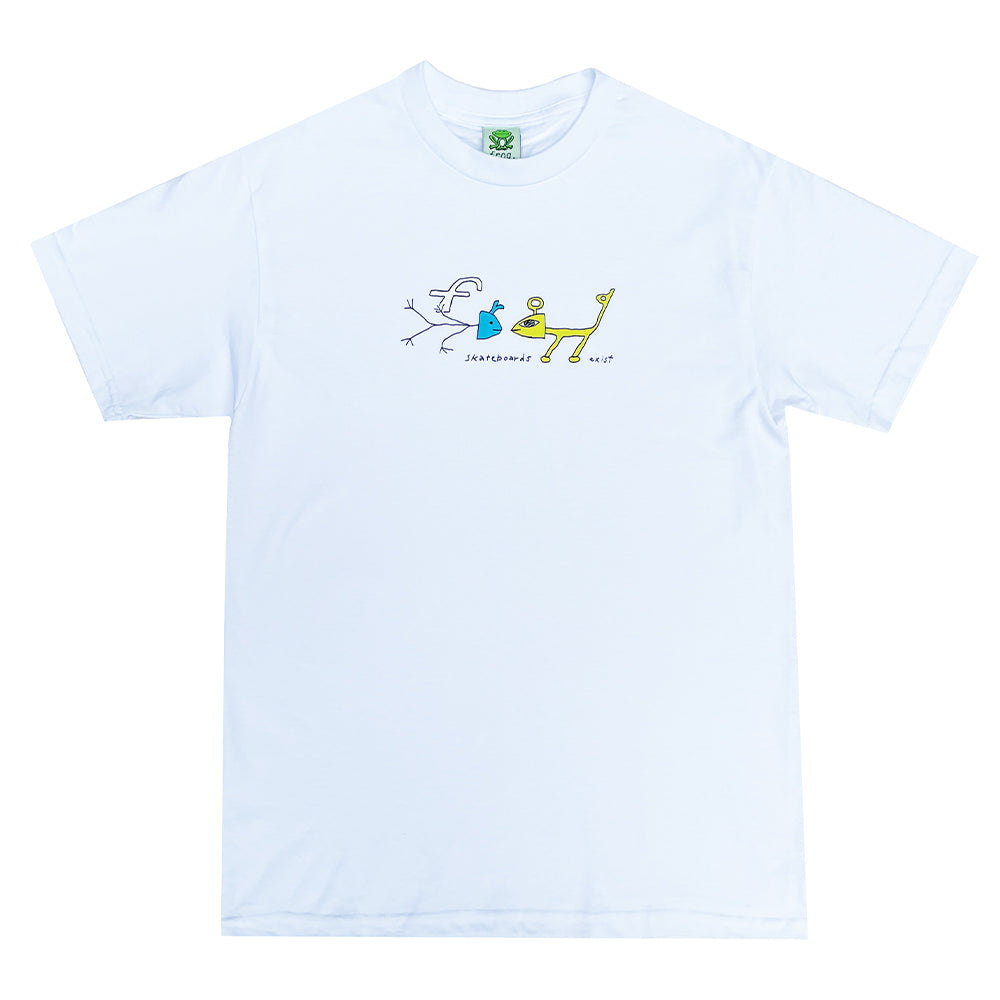 labyrins ホワイト Tシャツ shury groovy frog FROG SKATEBOARDS - Frog Exists ! Tee 
