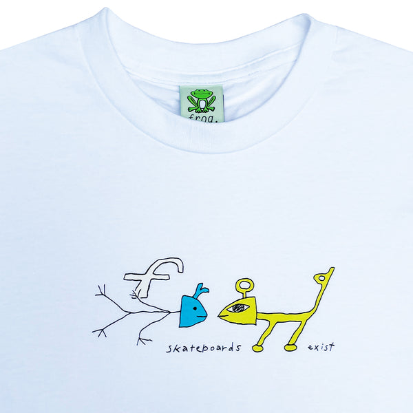 FROG SKATEBOARDS -  Frog Exists ! Tee "White"