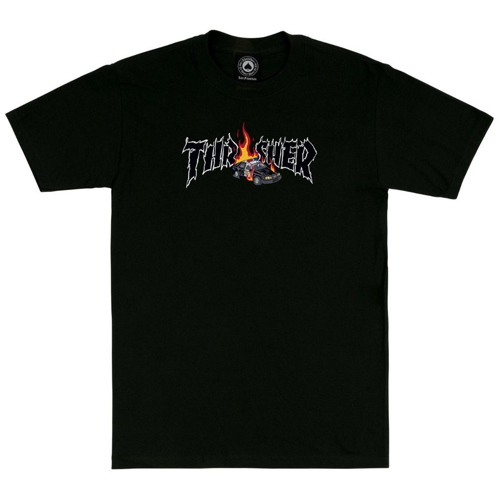 THRASHER - COP CAR TEE "BLACK"