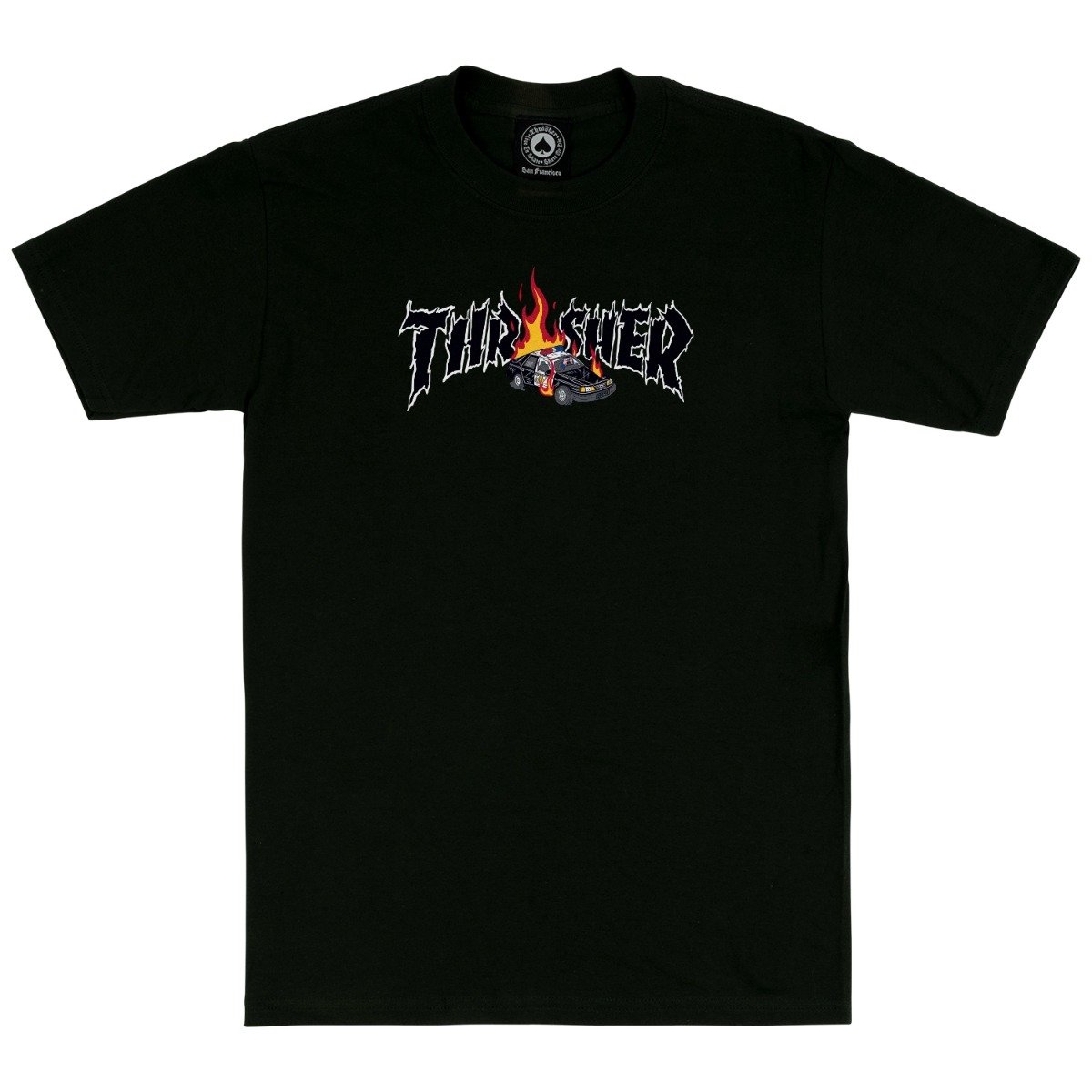 THRASHER - COP CAR TEE "BLACK"