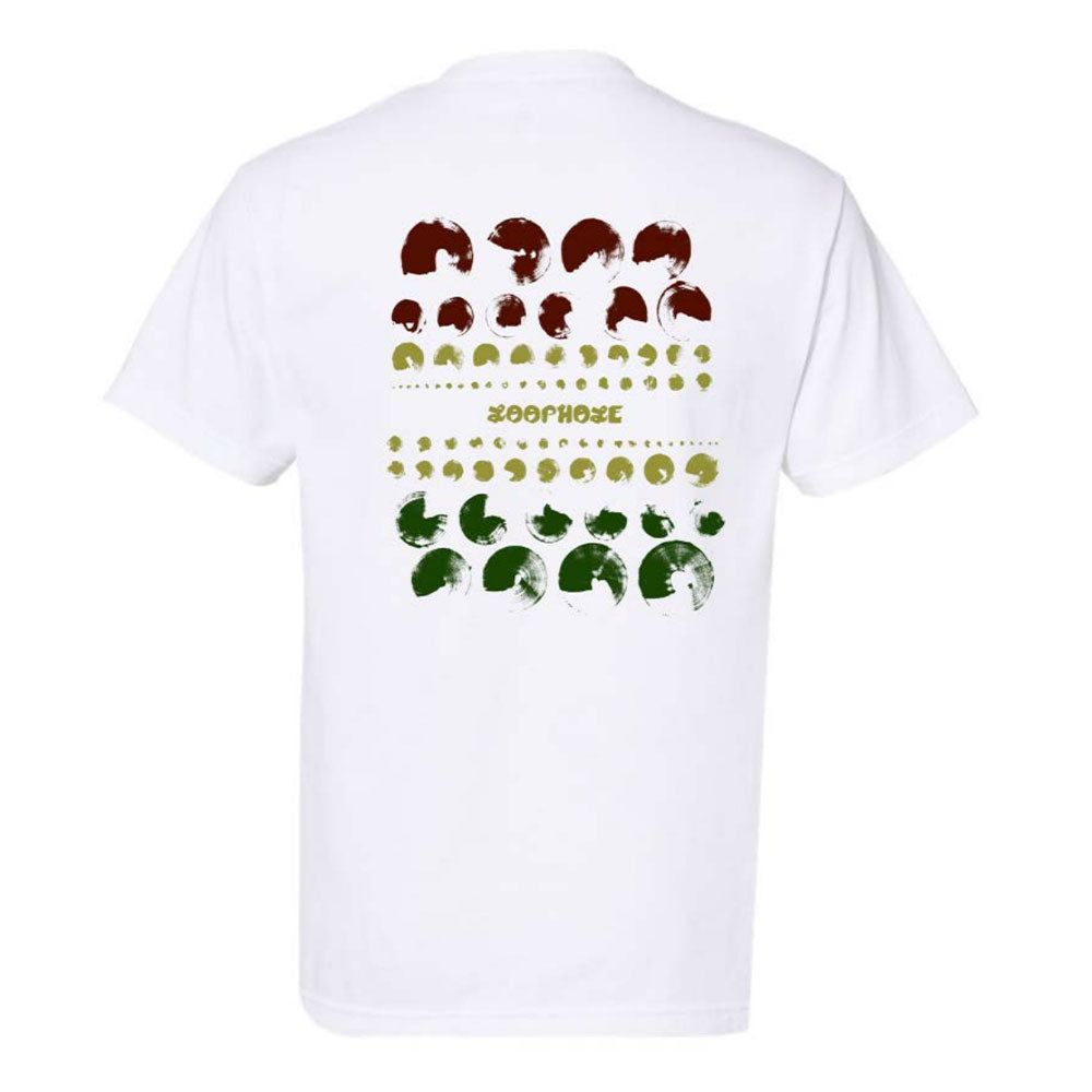 LOOPHOLE WHEELS - Red Gold and Green Vison Tee "White"